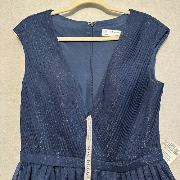 NWOT Ieena for Mac Duggal Tiered Skirt Shimmer Dress - size 10 - Picture 5 of 6